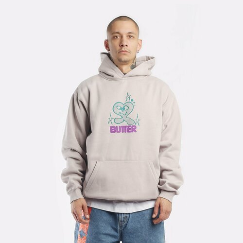 Худи Butter Goods Heart Logo Pullover Hood, размер 2XL, серый