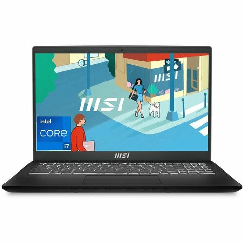 Ноутбук MSI Modern 15 B13M-871RU Core i7 1355U16Gb512Gb SSD156 FullHDWin11Pro Black 11220000₽