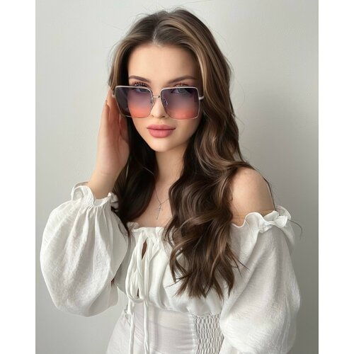 Солнцезащитные очки YuliyaMoon, золотой, розовый полностью закрывающие очки для удаления волос на глазах защитные очки защитные очки очки для защиты глаз