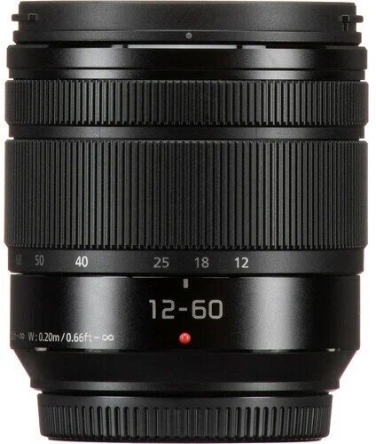 Объектив PANASONIC G VARIO 12-60 MM F3.5-5.6 ASPH .O.I.S MICRO white box, черный