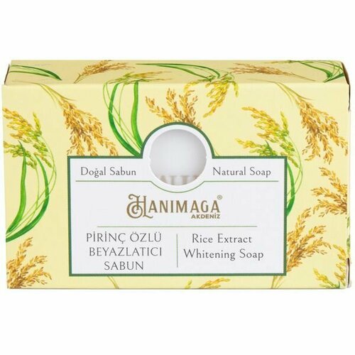 Мыло натуральное, Hanimaga С экстрактом риса, для тела и волос, 100 гр