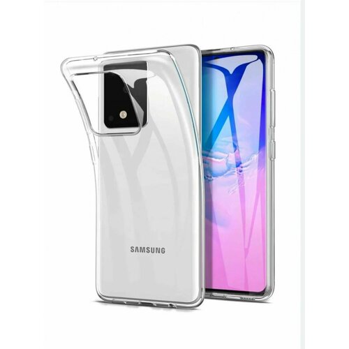 Samsung Galaxy S20 Ultra Силиконовый прозрачный чехол бампер для Самсунг галакси с20 ультра накладка противоударный силиконовый чехол полигональный мопс на samsung galaxy s20 ultra самсунг галакси s20 ультра