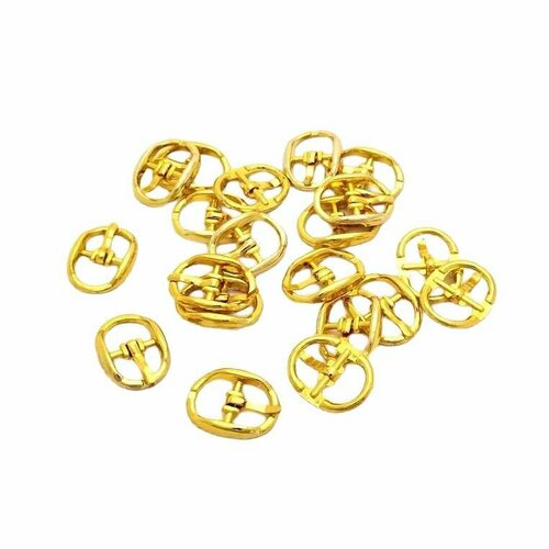 Пряжка 10 мм, 20 шт, литая, прочная, золото