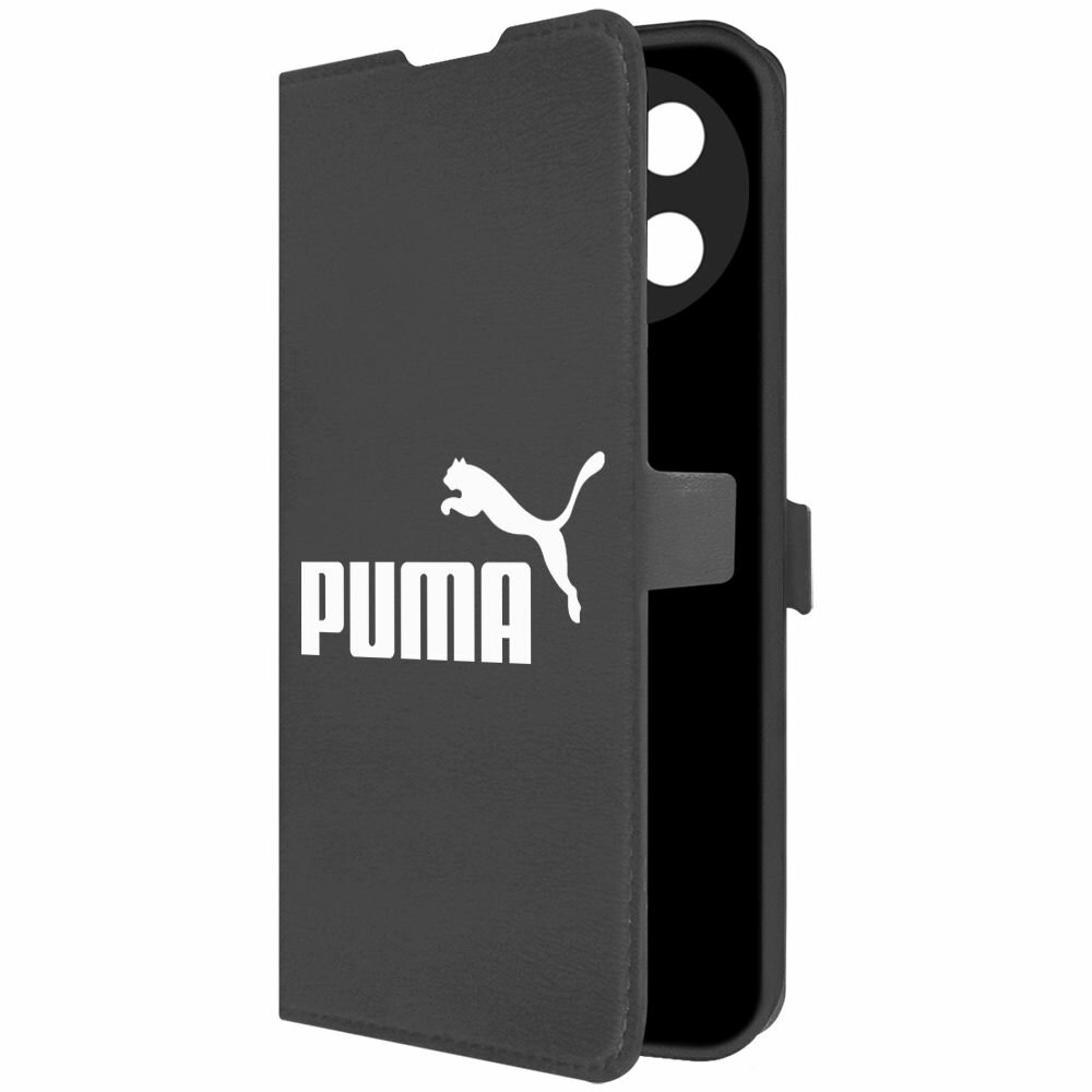 Чехол-книжка Krutoff Eco Book для Realme 11 4G Puma (Пума) (черный)