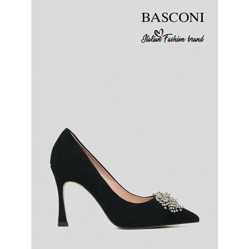 Туфли лодочки BASCONI, размер 37, черный туфли лодочки basconi размер 37 мультиколор
