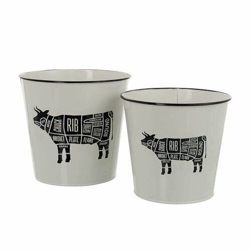 Сет из 2-х кашпо J-line 16151817 см 57634 2883₽