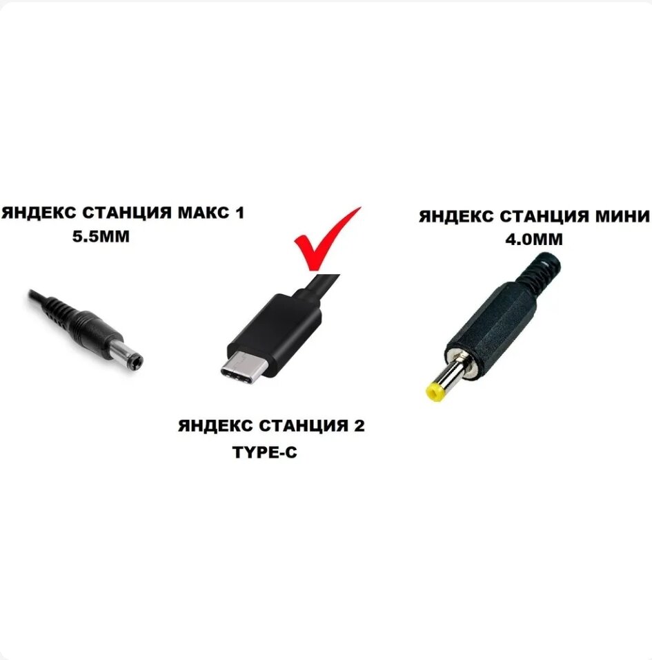 Адаптер блок питания для Яндекс станции миди YNDX-00054 24-60W TYPE-C совместимый — фото 1