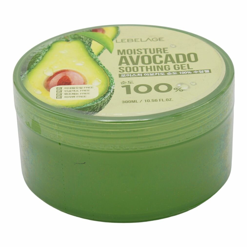 Гель для тела успокаивающий с авокадо, MOISTURE AVOCADO 100% SOOTHING GEL, LEBELAGE, 300 мл