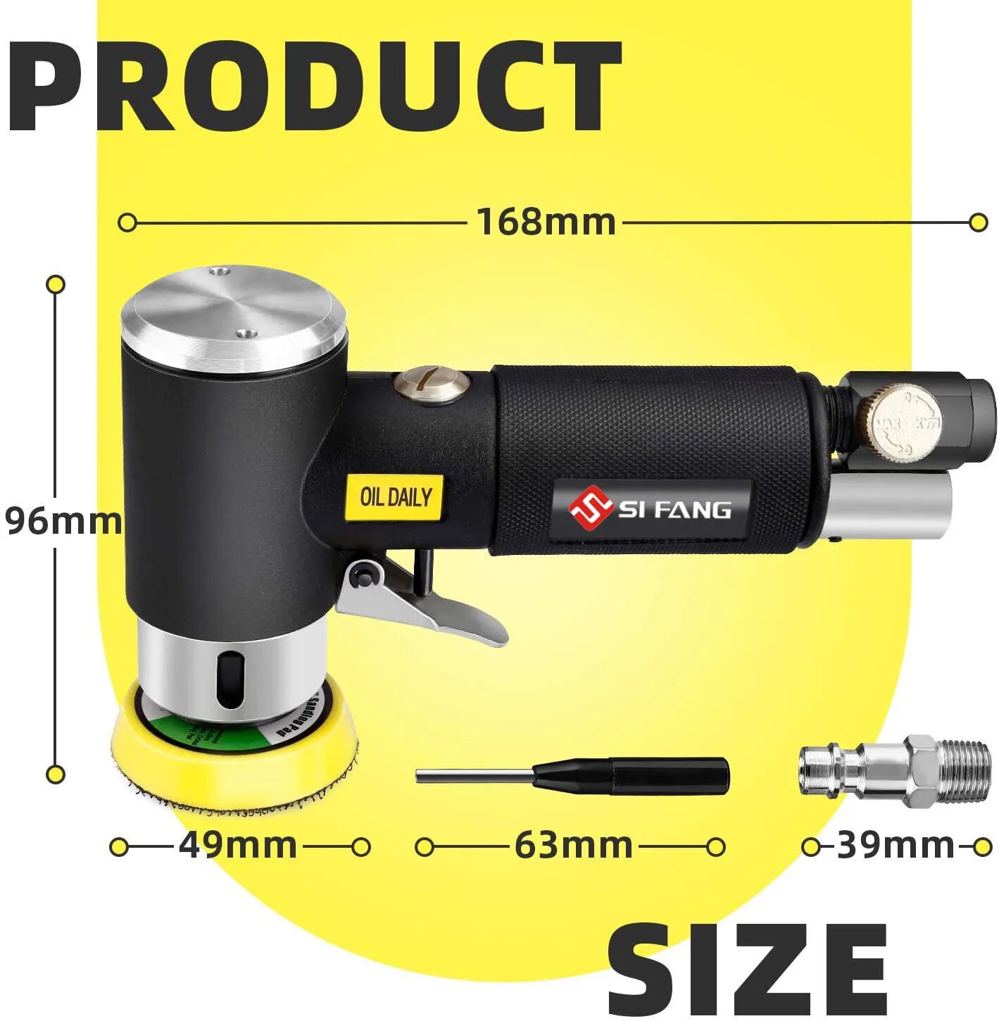 Изображение Пневматический орбитальный полировщик SI FANG 1a000002Aa 2, 3, Type 7