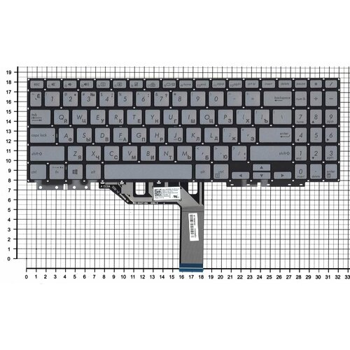 Клавиатура для ноутбука Asus ZenBook Flip 15 UX562F серебристая с подсветкой клавиатура для asus zenbook flip 15 ux562f серебристая с подсветкой