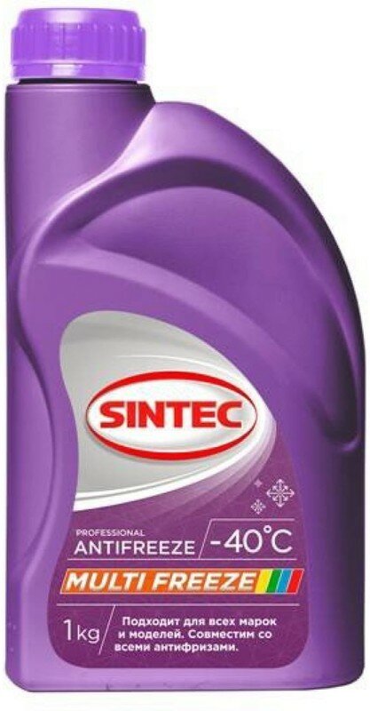 антифриз SINTEC Antifreeze Mulnifreeze G12 -40C 1кг - фото №2