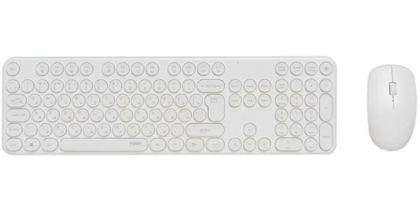Клавиатура + мышь Rapoo X260S клав: белый мышь: белый USB беспроводная