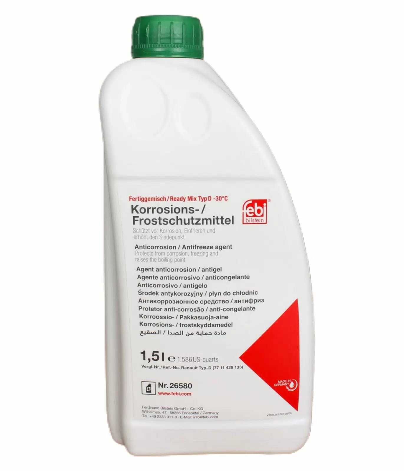 Антифриз FEBI Type D готовый зеленый 1,5л