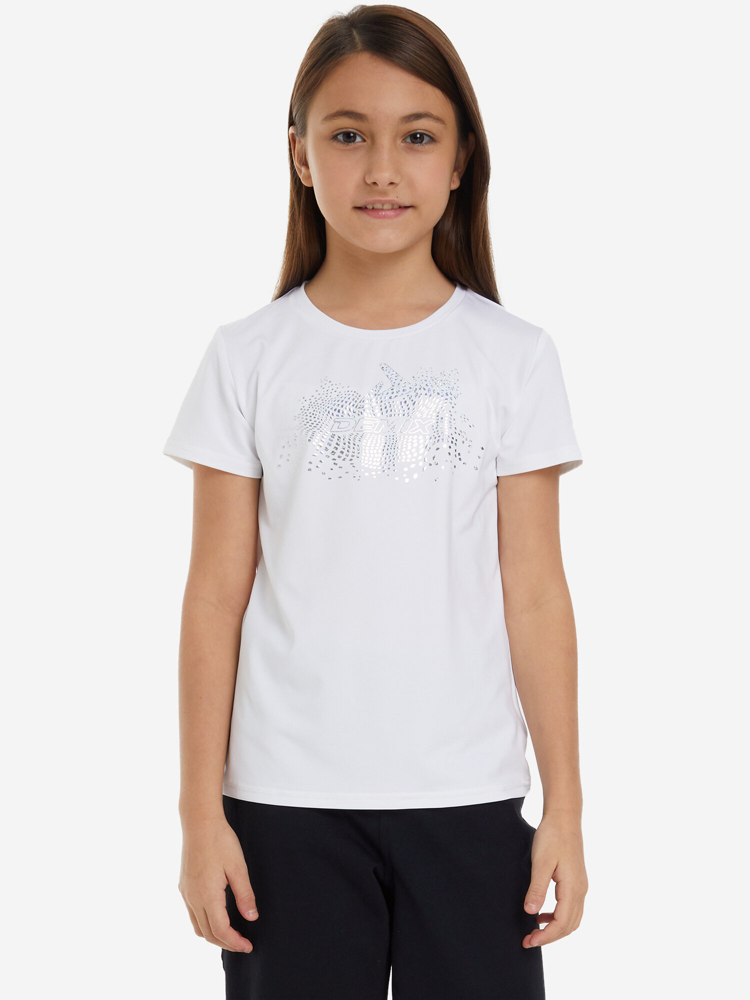 фото Футболка для девочек Demix Белый; RUS: 128, Ориг: 122-128