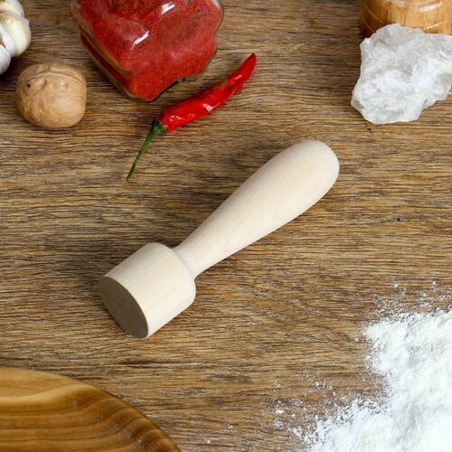 Толкушка бочонок берёза 13x35 см 426₽