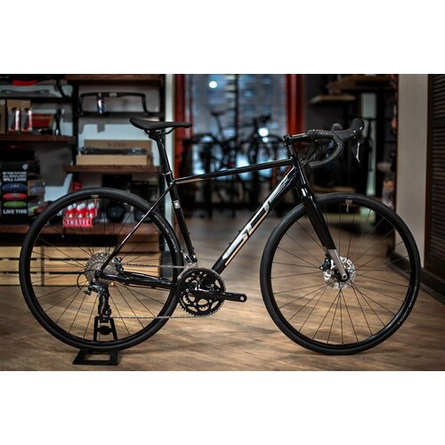 Велосипед Superior X-Road Comp Gloss Black Metallic/Chrome 2023 Размер XL (58) pasak fat bike fork 26 5 0 air suspension fork thru axle 15 150mm conical tube 1 1 8 1 1 2 disc brake mountain bicycle plug