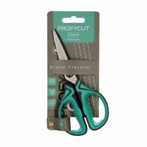 Ножницы канцелярские 145 см BrunoVisconti Profycut прорезиненные ручки 694₽