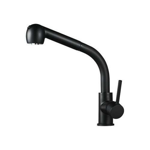Смеситель для кухни arang выдвижной с лейкой черный