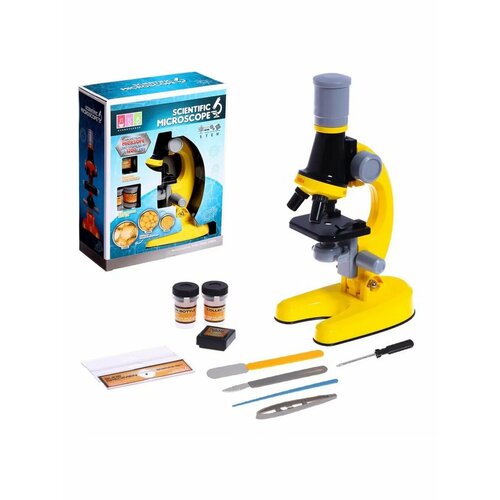 Микроскоп детский Юный ботаник кратность х100 х400 х120 1339₽