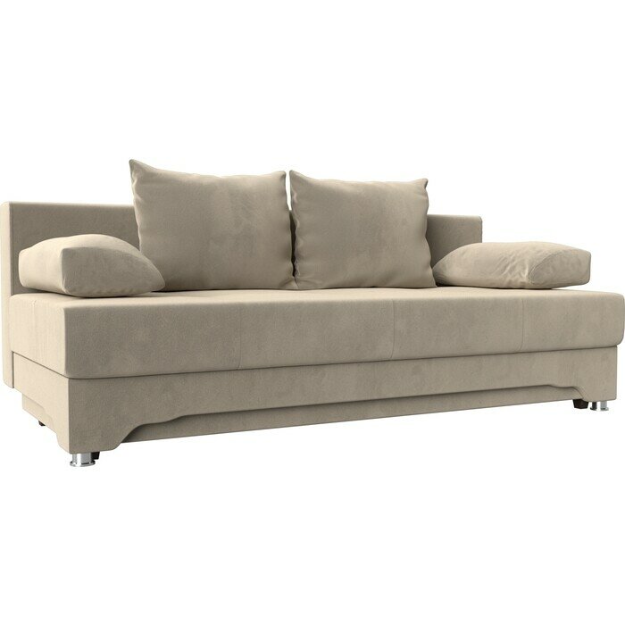 фото Диван-еврокнижка АртМебель Ник-2 микровельвет бежевый