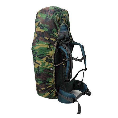 Чехол штормовой на рюкзак до 75 л камуфляж (Вудланд) с фиксацией
