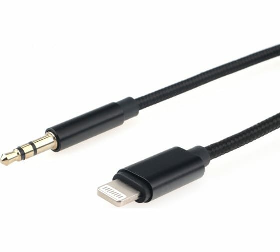 фото Аксессуар Gembird Cablexpert Lightning - Jack 3.5mm 1m Black CCAB-AP35M-1M-B