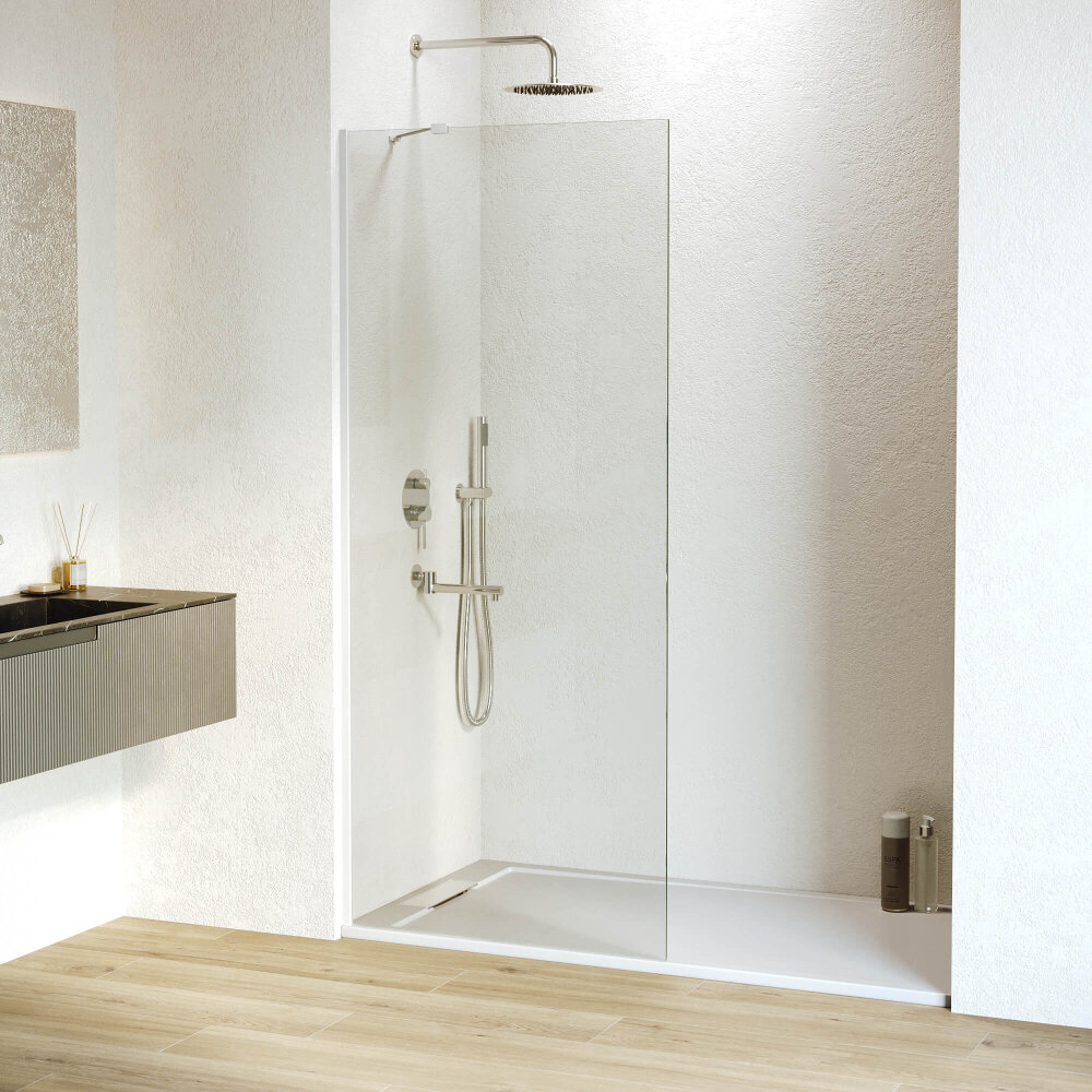 фото Душевая перегородка RGW WA-102W 351010207-15 профиль белый, стекло прозрачное