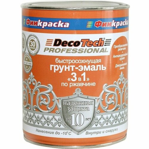 Эмаль DecoTech 3в1 белая 0_9кг