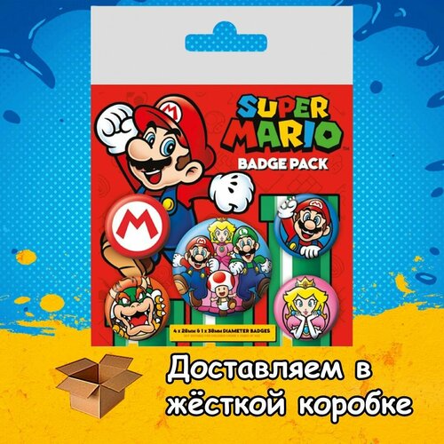 Набор значков Pyramid Super Mario Badge Pack из игры Nintendo Супер Марио из Нинтендо Пирамид 1279₽