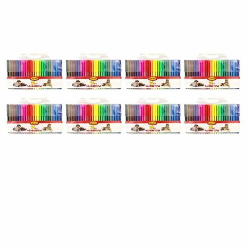 Лимпопо Фломастеры Animals, 24 цветов, 8 уп