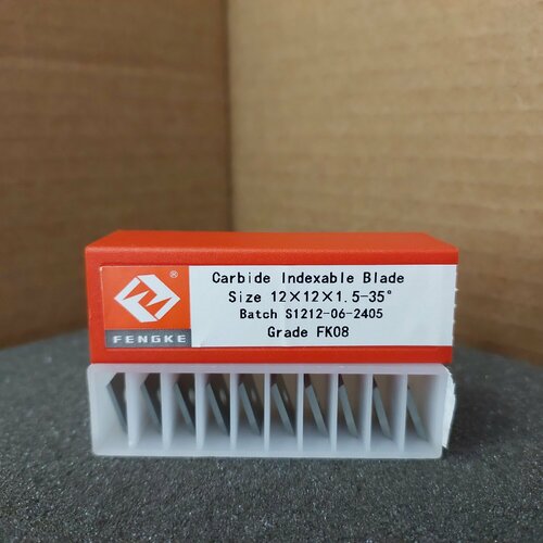 Комплект Нож сменный твердосплавный для фрез 12х12х1,5 заточка 35 гр. сплав FK08 ( CERATIZIT KCR08)) 10 шт