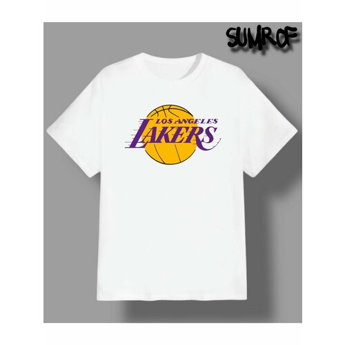 фото Футболка zerosell lakers лейкерс баскетбол, размер xs, белый