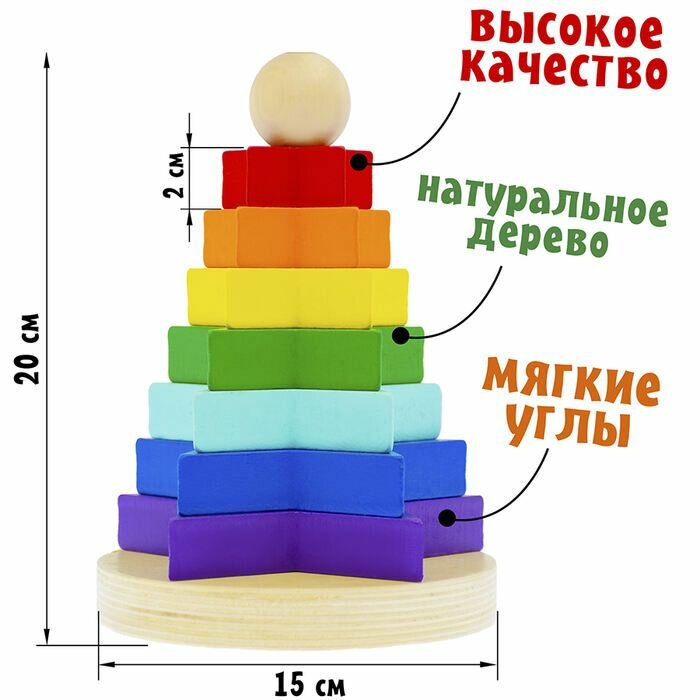 Пирамидка звездочки (7 ярусов) — фото 1
