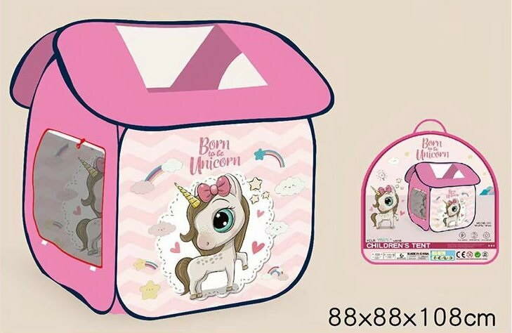 Палатка Unicorn (88х88х108см) в розовой сумке