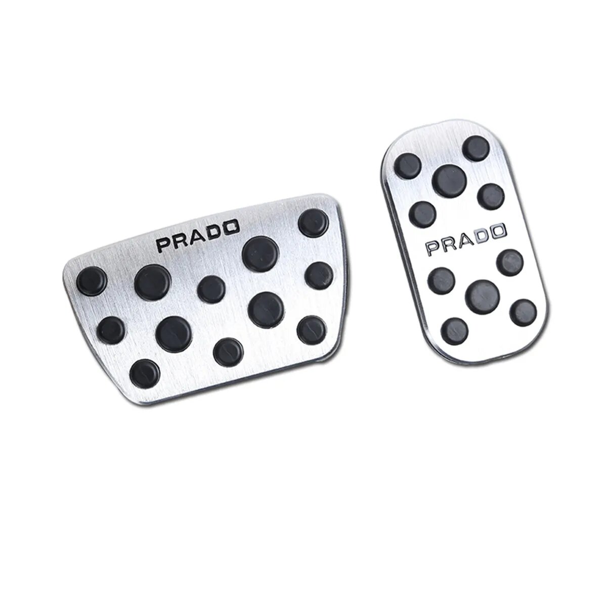 Накладка на педаль акселератора тормоза для Toyota Land Cruiser Prado 150, 2010, 2012, 2013, 2014, 2015, 2016, 2017, 2018, 2019, silver