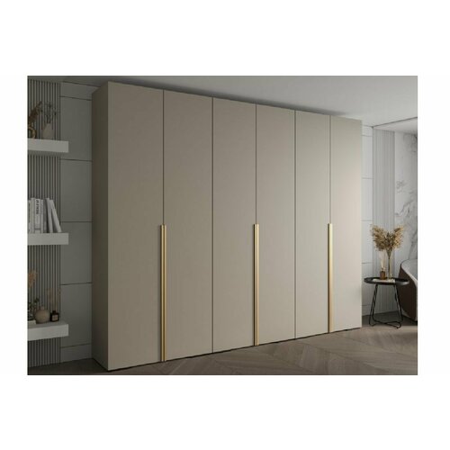 Шкаф распашной Мори-14 Кашемир для одежды шестидверный 260*230*50 Мегамебель