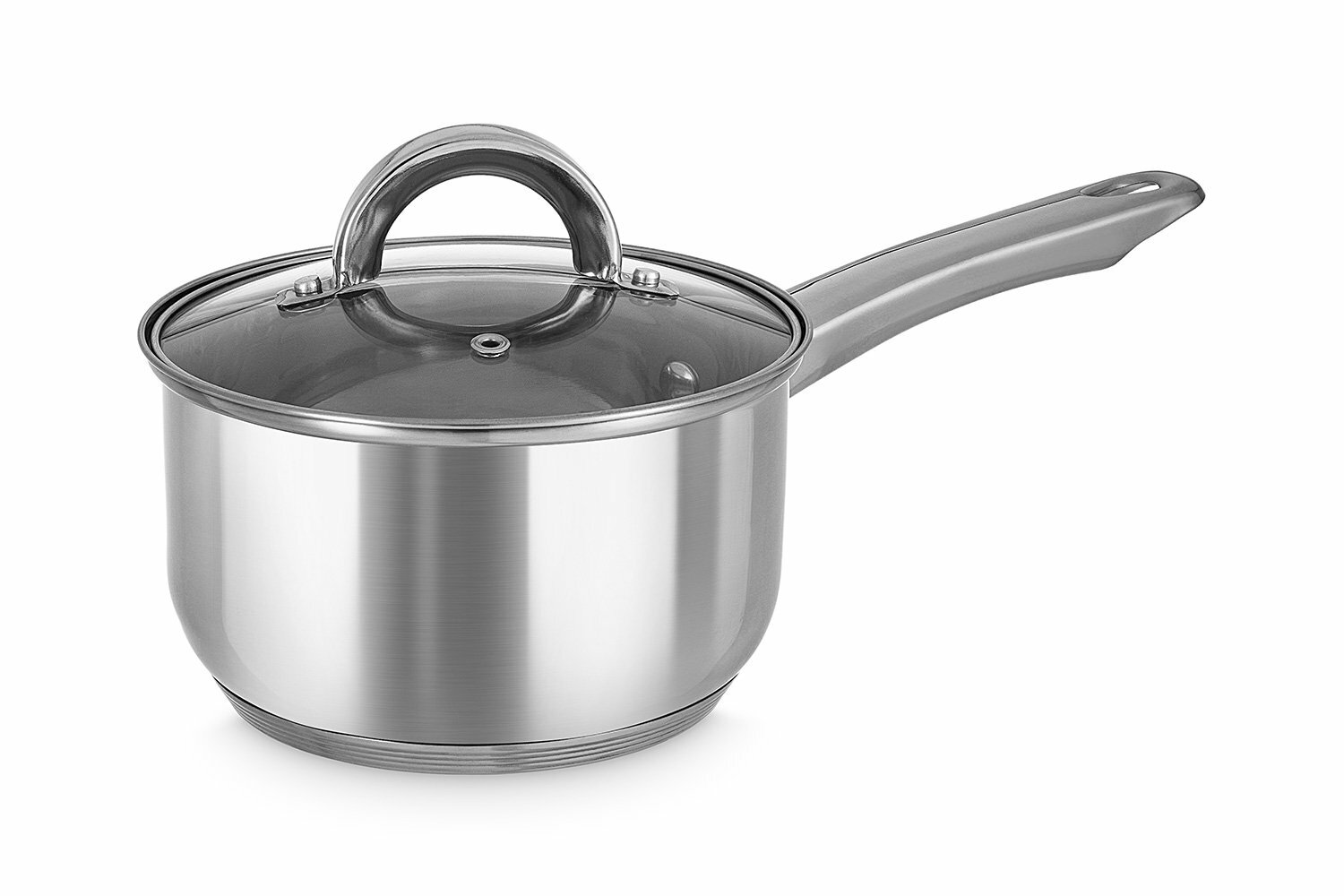 Ковш с крышкой MITTE Basic  1 3 литра  нержавеющая сталь  цвет серебристый