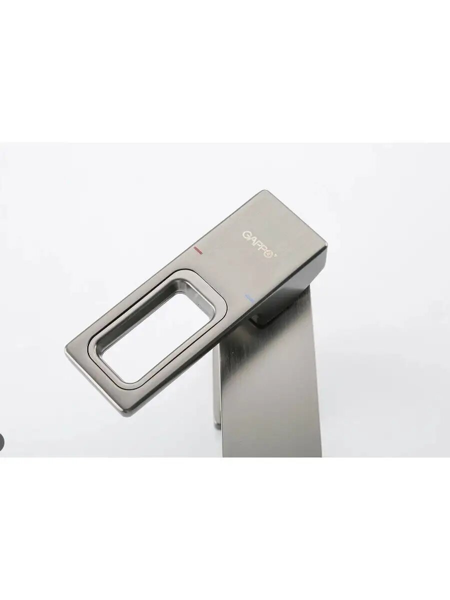 Смеситель для раковины Gappo G1017-9 оружейная сталь — фото 1