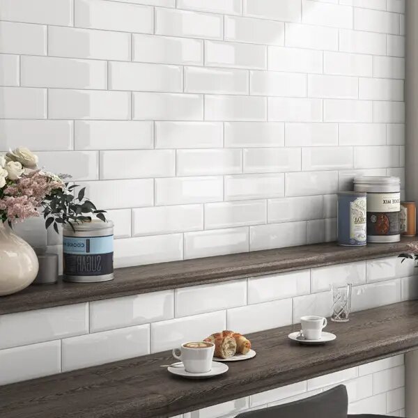 фото Плитка настенная Kerama Marazzi Аккорд 8.5x28.5 см 0.97 м² глянцевая цвет белый