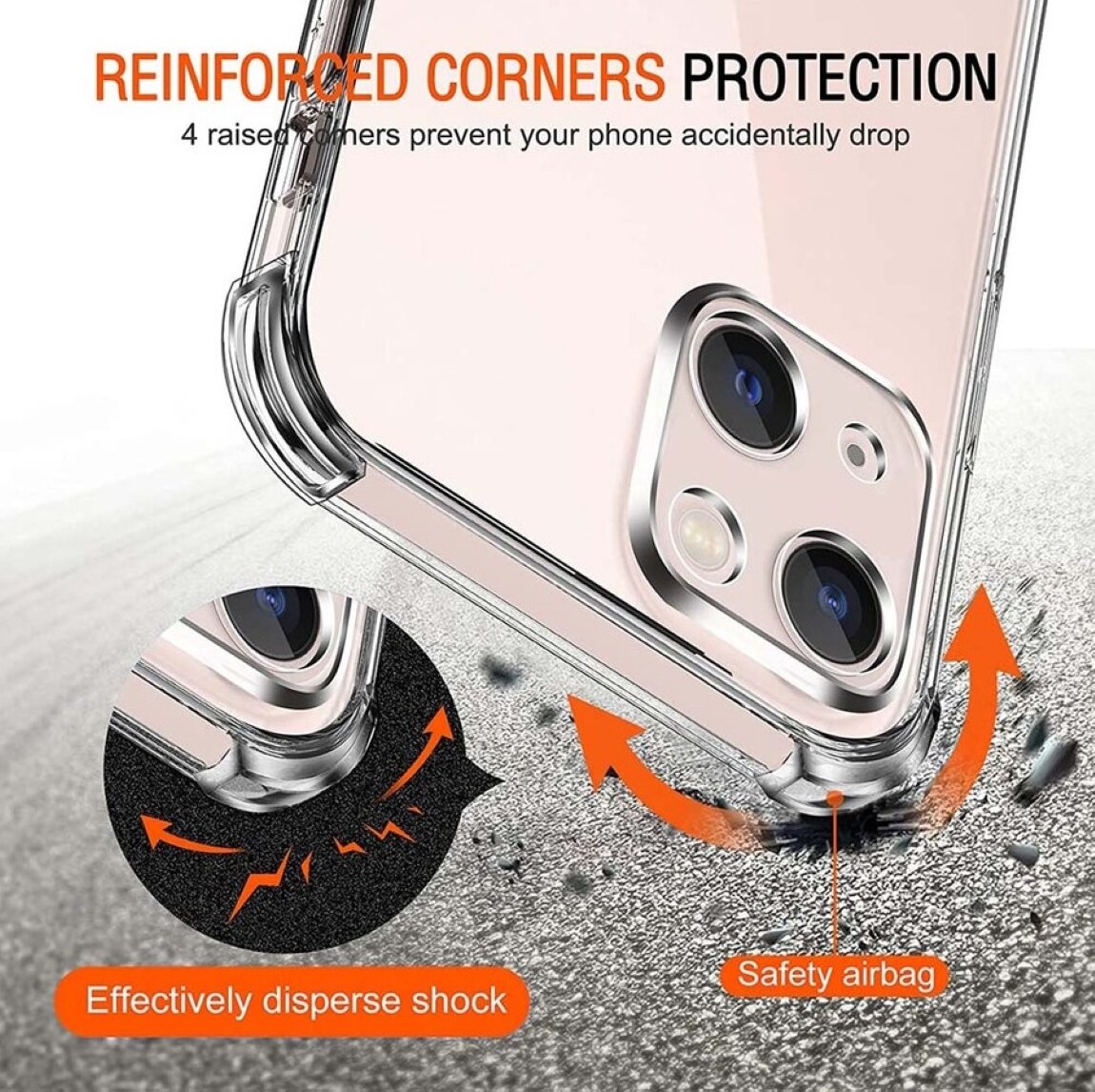 Чехол противоударный c усиленными углами для Apple Iphone 13 Mini / Противоударный чехол для Айфон 13 Мини с защитой камеры Premium — фото 1