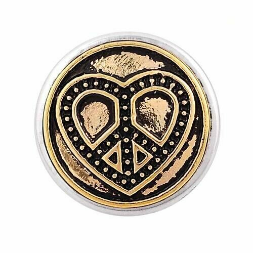 Кнопка "Доброе сердце" золот.