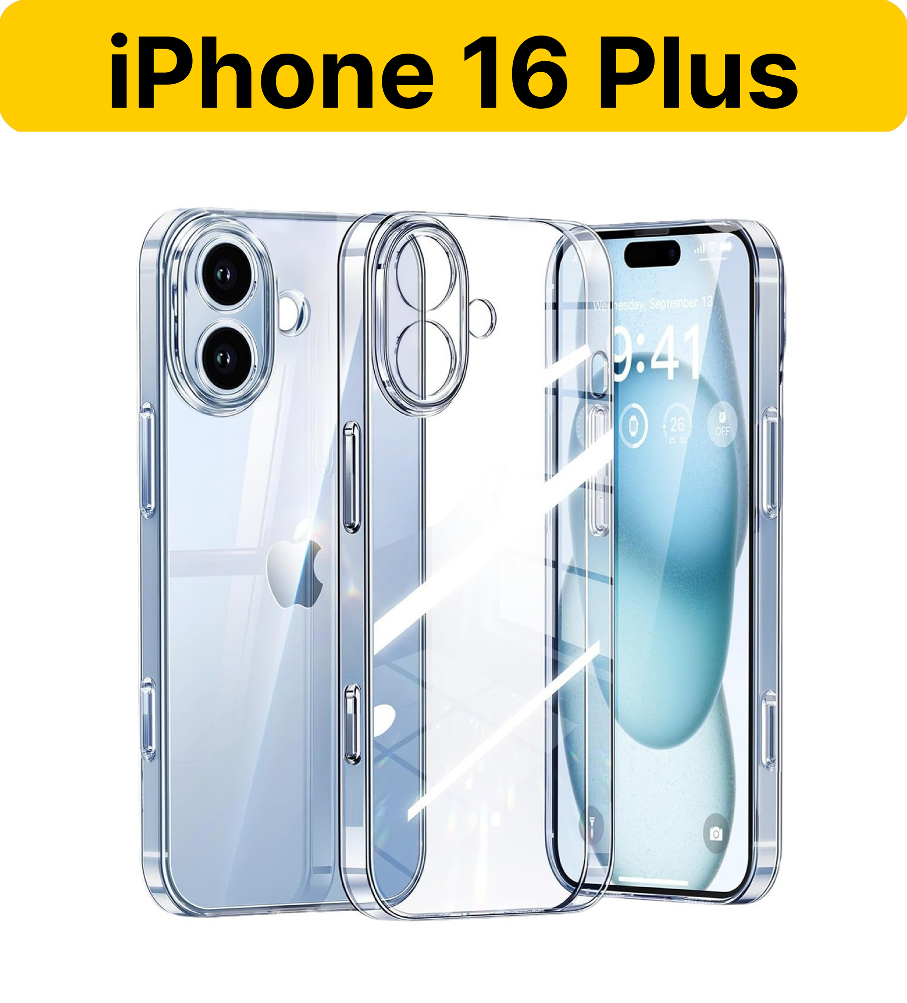 ADV GROUP / Прозрачный чехол для iPhone 16 Plus, ультратонкий