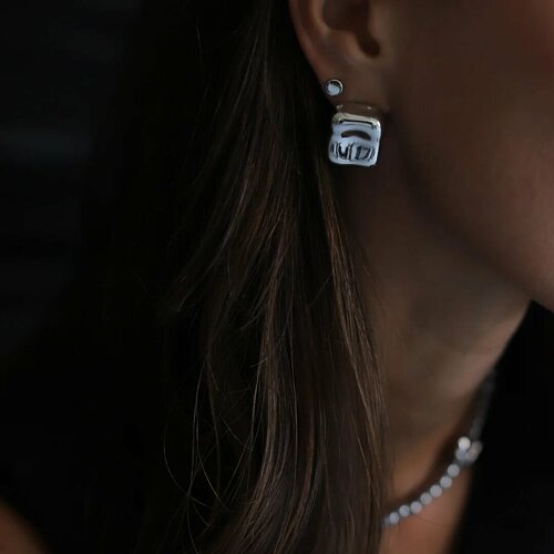 Комплект серег Hitrospletenia, размер 18 мм, серебристый