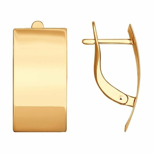 Серьги Diamant online, красное золото, 585 проба, длина 1.9 см