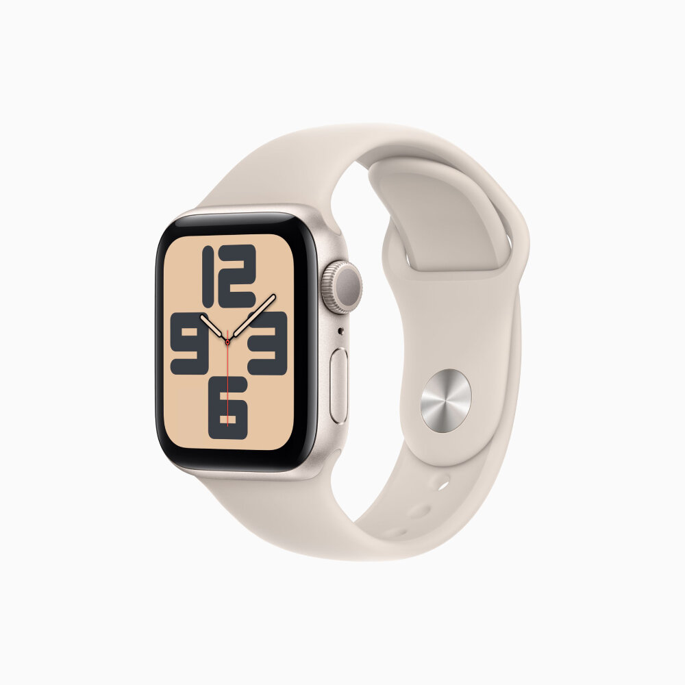 Умные часы Apple Watch Series SE Gen 2 2024 40 мм Aluminium Case GPS, starlight Sport Band, размер ремешка M/L