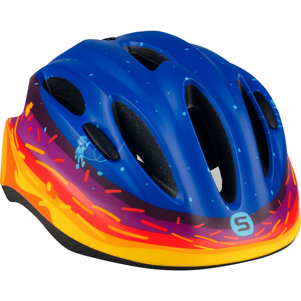 Защитный детский шлем для велосипеда/для роликов Sitis Spaceman цвет синий