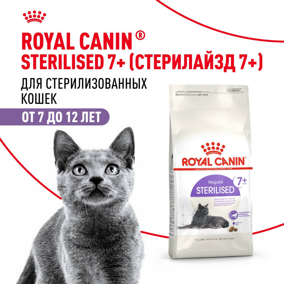 Royal Canin Sterilised 7  сухой сбалансированный корм для стерилизованных кошек от 7 до 12 лет   3 5 кг