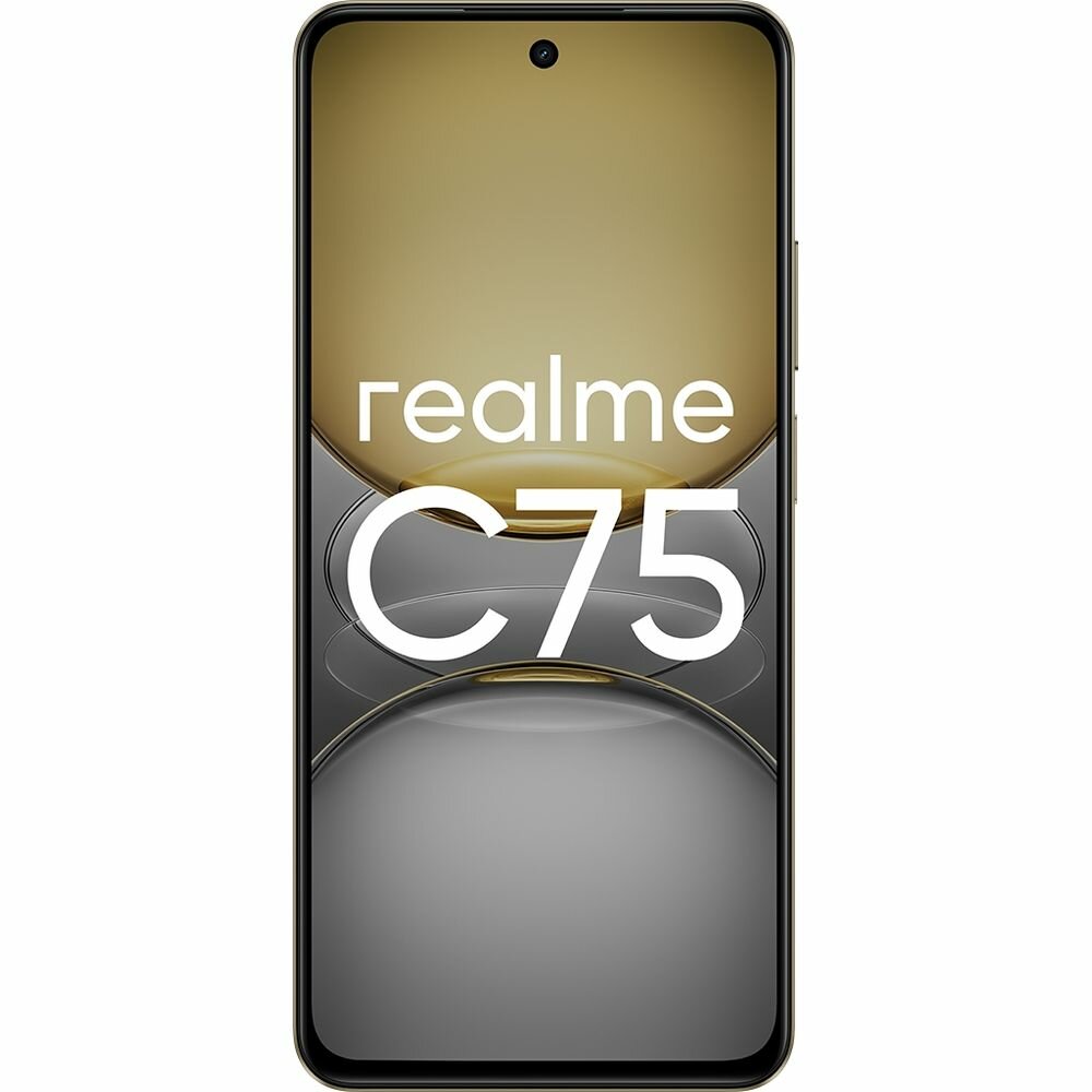 Смартфон realme C75 128 ГБ, экран 6.72", камера 50МП, NFC, Android, защита IP69, золотой — фото 1