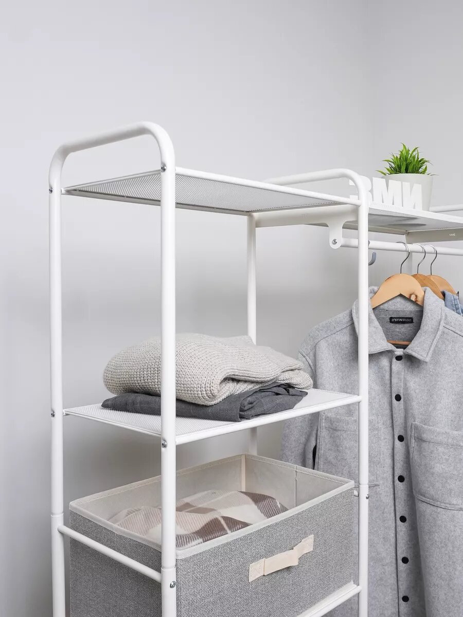 Напольная гардеробная система хранения с вешалкой — фото 1