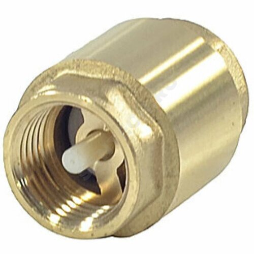 Клапан обратный латунь осевой Ду 50 Ру16 Тмакс95 оС ВР 2 диск пластик SantechSystems 1791₽